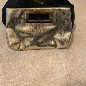 Michael Kors gold clutch